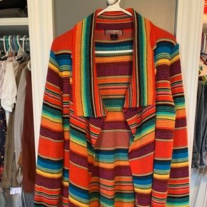 Rock and Roll serape sweater size small